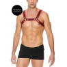 Ouch! Harness Harnais Buckle Bulldog Noir-Rouge